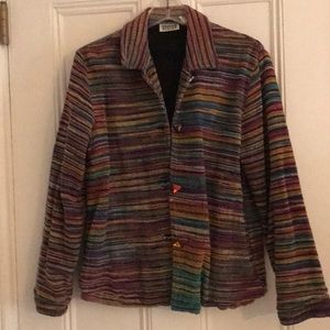 Women’s Button Front Cotton Jacket Size 8 Chico’s
